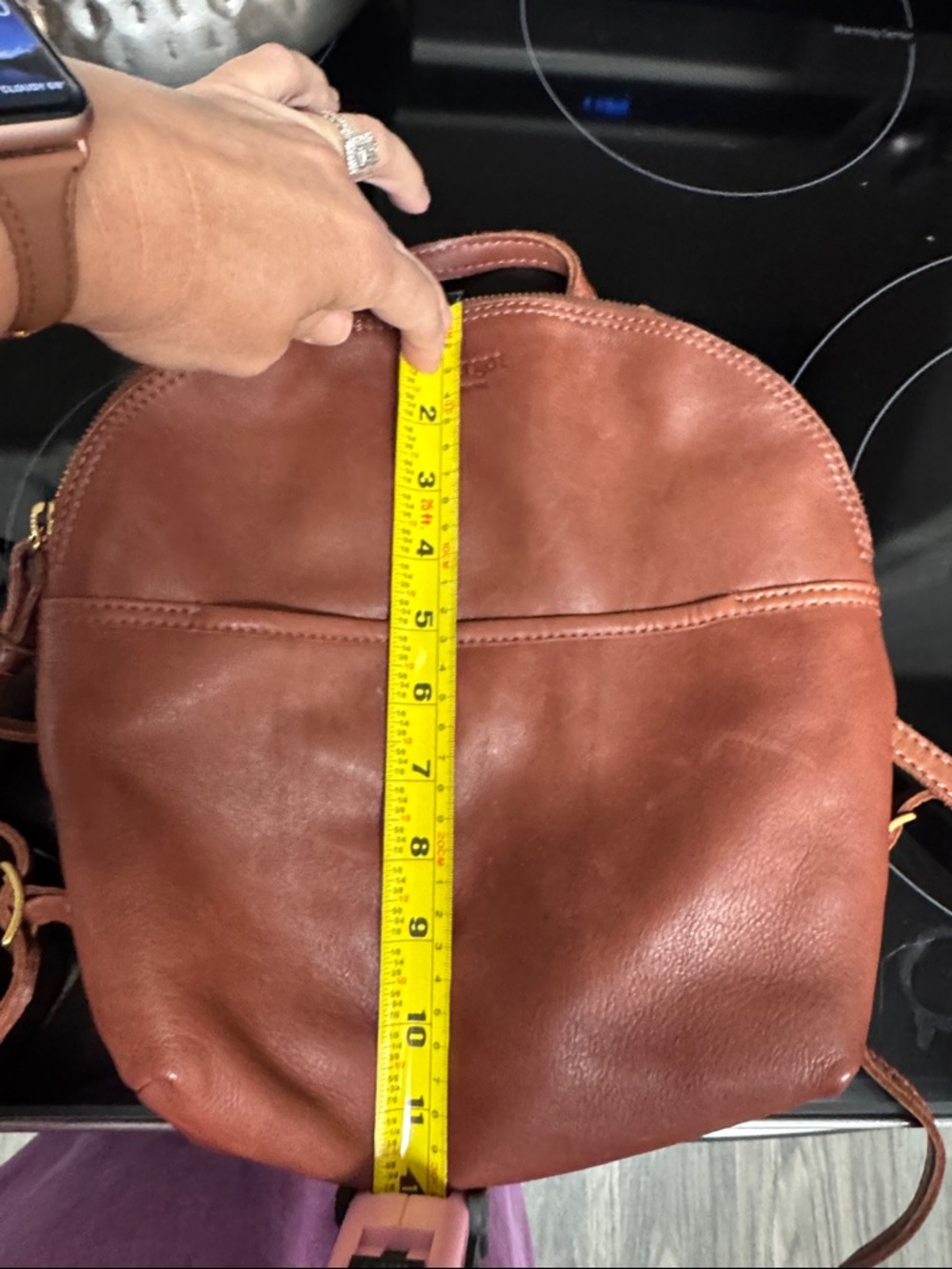 Margot Leather Backpack – Cognac Brown - Picture 5 of 6